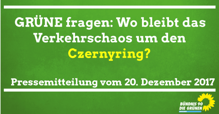GRÜNE fragen: Wo bleibt das Verkehrschaos um den gesperrten Czernyring?