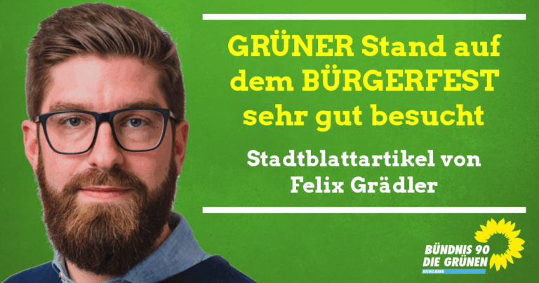 Grüner Stand auf dem Bürgerfest sehr gut besucht