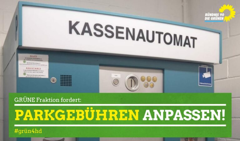 GRÜNE sprechen sich für Anpassung der Parkgebühren aus
