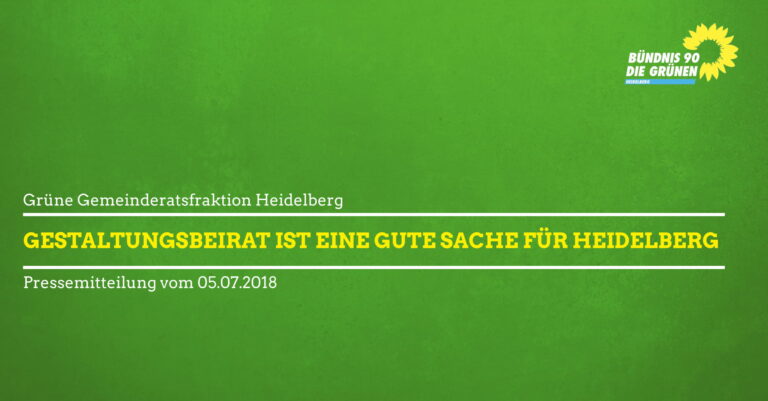 GRÜNE begrüßen Schaffung eines Gestaltungsbeirats