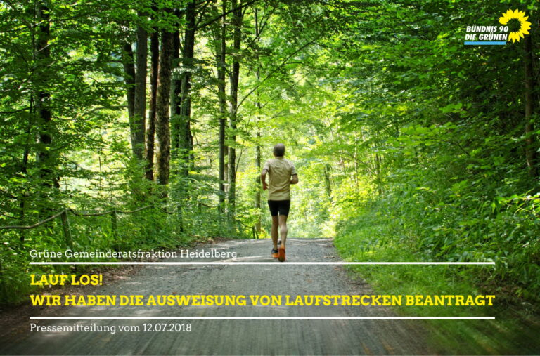GRÜNE Fraktion beantragt Wegweisung von Joggingstrecken