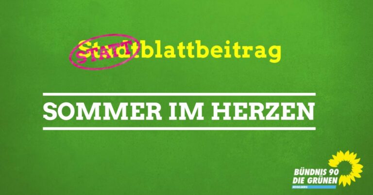 Stattblatt – Grüne Fraktion meldet sich aus der Sommerpause
