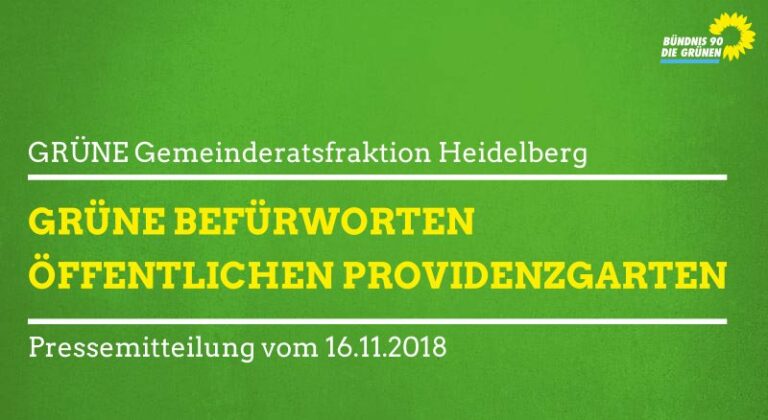 Grüne befürworten öffentlichen Providenzgarten
