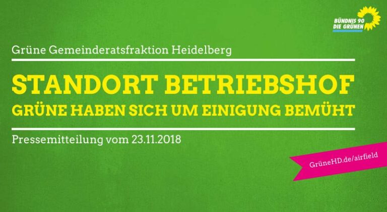 Standort Betriebshof: Grüne haben sich um Einigung bemüht