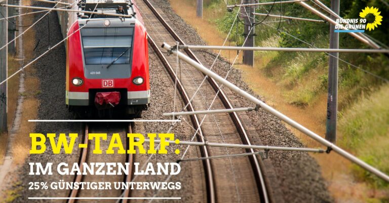 Mit BW-Tarif im ganzen Land rund 25% günstiger unterwegs