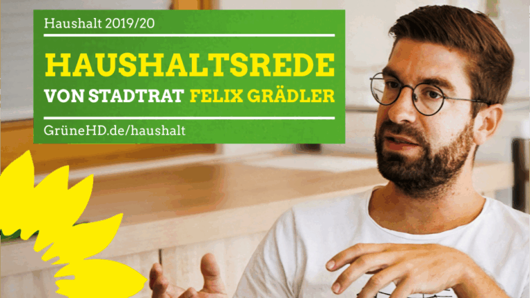 Haushaltsrede 2019/20: Das haben die Grünen vor!