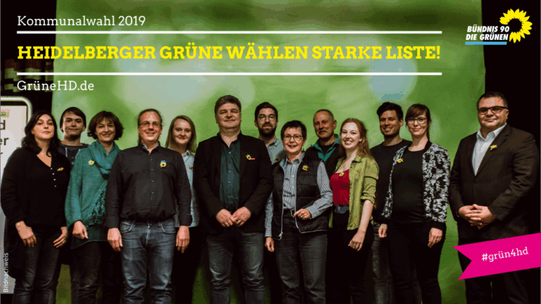 Kommunalwahl 2019: Heidelberger Grüne wählen starke Liste!