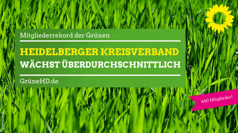 Mitgliederrekord der Grünen – Heidelberger Kreisverband wächst überdurchschnittlich