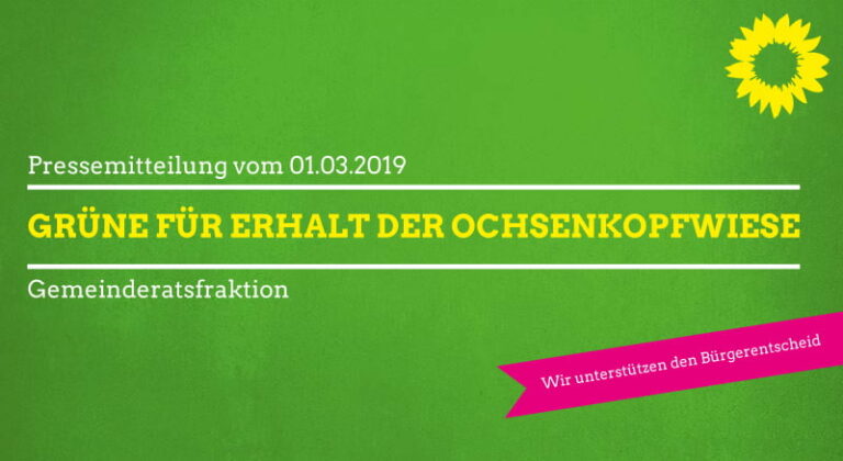 Grüne für Erhalt der Ochsenkopfwiese