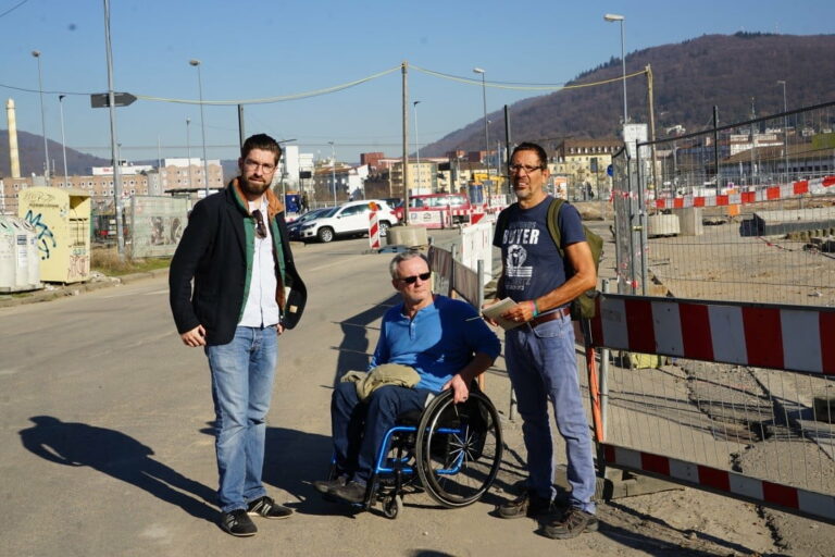 Grüne Fraktion vor Ort: Baustellensituation rund um den Hauptbahnhof