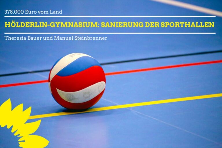Landeszuschuss für Sanierung der Sporthallen am Hölderlin-Gymnasium