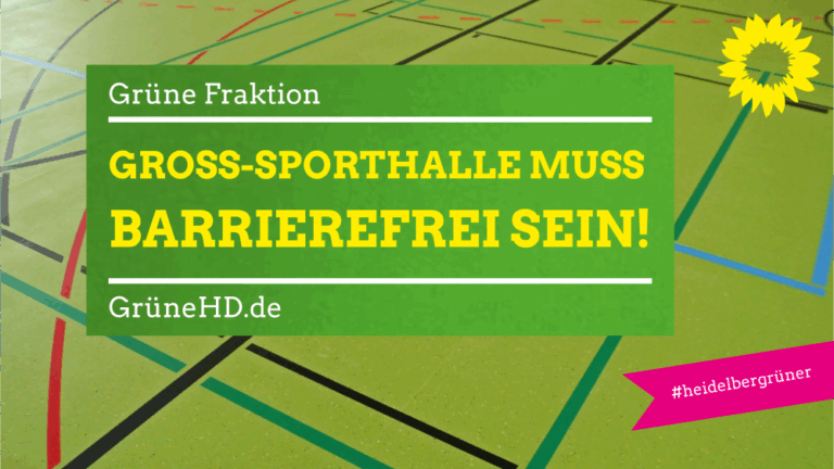 Großsporthalle: Barrierefreiheit muss gewährleistet sein!