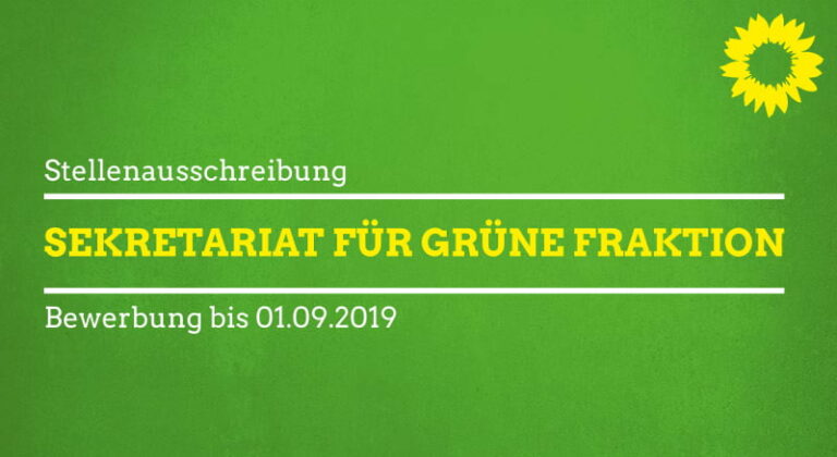 Stellenausschreibung – Sekretariat für grüne Fraktion