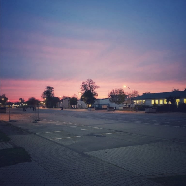 Grüne Position zum Ankunftszentrum