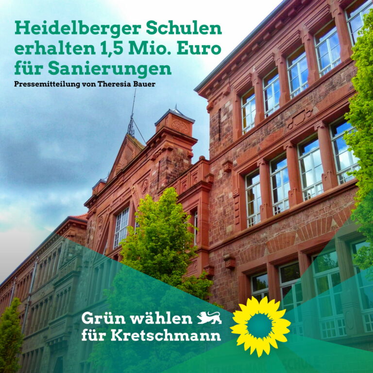 Heidelberger Schulen erhalten 1,5 Mio. Euro für Sanierungen