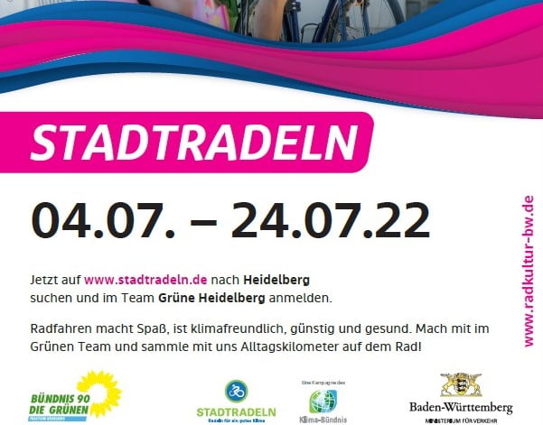 Fahr mit im grünen Team beim Stadtradeln