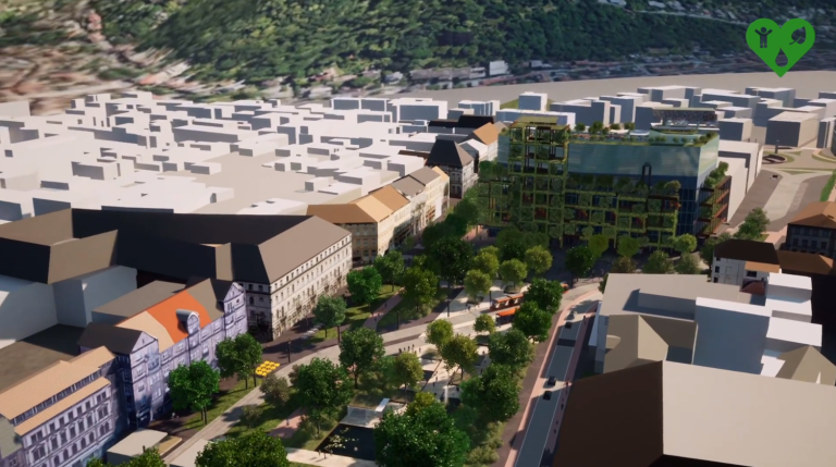 Kaufhof-Gebäude und Lebensraum Bismarckplatz