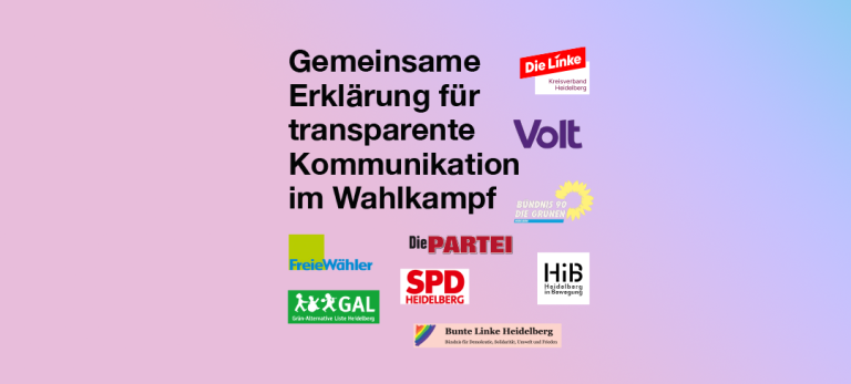 Gemeinsame Erklärung für transparente Kommunikation im Wahlkampf